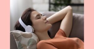 mom sleeping while listening to affirmations