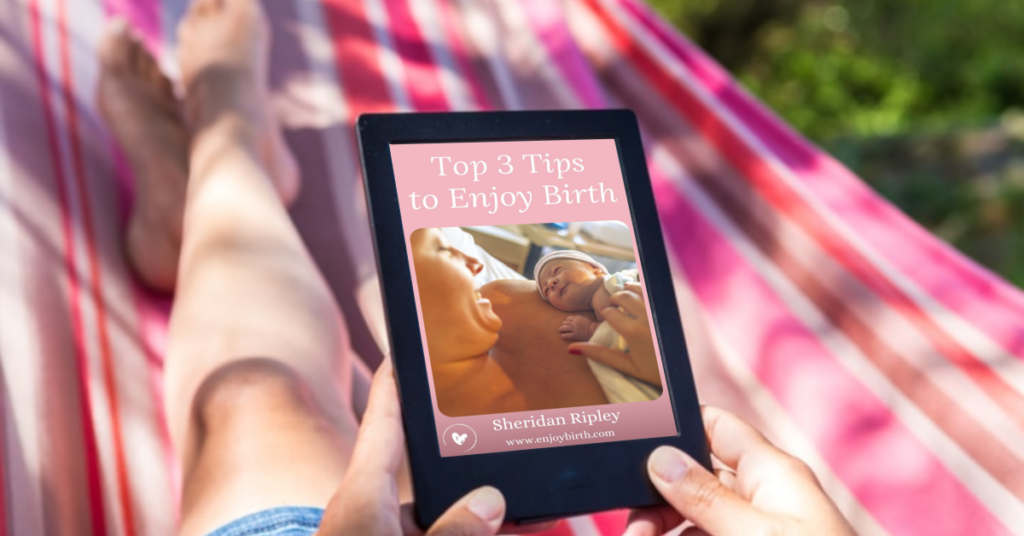 woman reading top three tips to enjoy birth